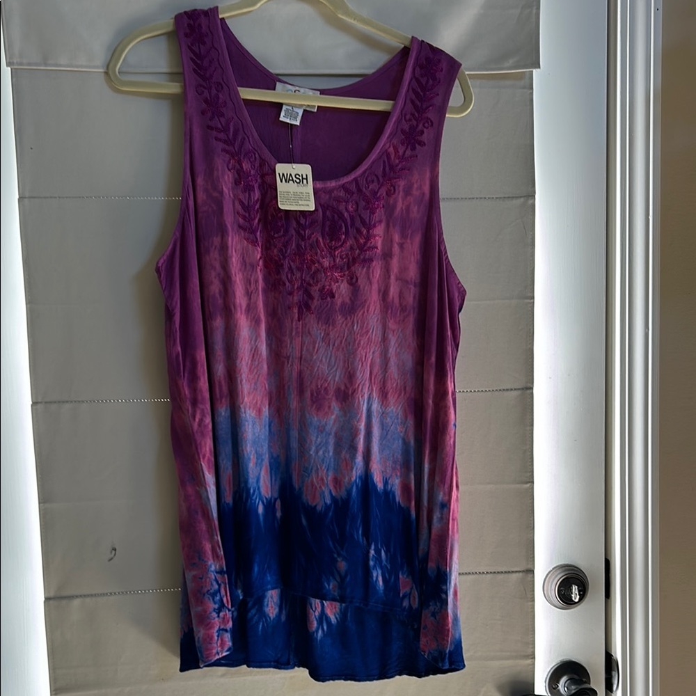 Purple and Blue Women's Tank Top